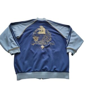 G Unit Vintage Track Jacket Blue Gold Lion Crest Dist 50 Cent ‎ Mens L Y2K